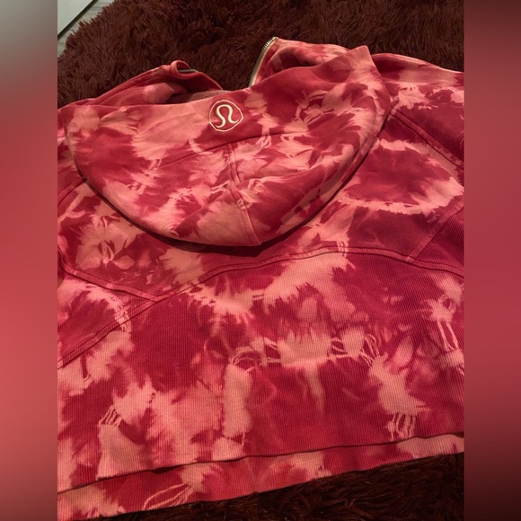 ✨ONE OF A KIND✨ Lululemon Ripened Raspberry Tie Dye Oversized Half-Zip Scuba M/L - Picture 11 of 14